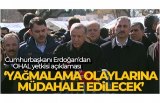 Erdoğan: Yağmalama olaylarına OHAL yetkileriyle...