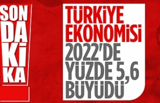 Türkiye 2022 yılında yüzde 5,6 büyüdü
