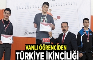 Vanlı öğrenciden Türkiye ikinciliği
