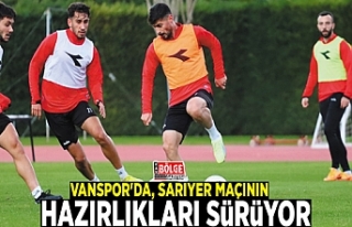 Vanspor'da, Sarıyer maçının hazırlıkları...