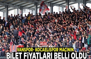Vanspor- Kocaelispor maçının bilet fiyatları belli...