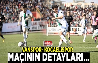 Vanspor- Kocaelispor maçının detayları…