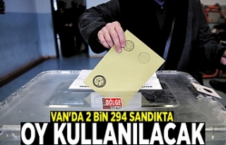 Van'da 2 bin 294 sandıkta oy kullanılacak