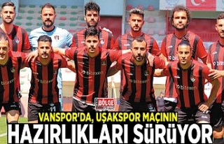 Vanspor'da, Uşakspor maçının hazırlıkları...