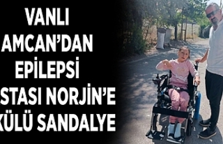 Epilepsi hastası Norjin’e akülü sandalye