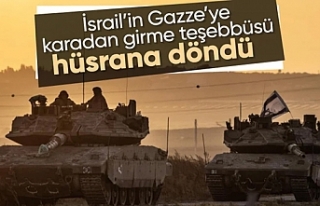 İsrail güçlerinin Gazze'ye karadan girme teşebbüsü...