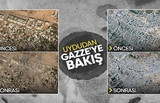 İsrail saldırılarında Gazze'nin uydu görüntüleri