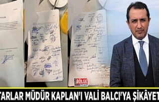 Muhtarlar Müdür Kaplan'ı Vali Balcı'ya...