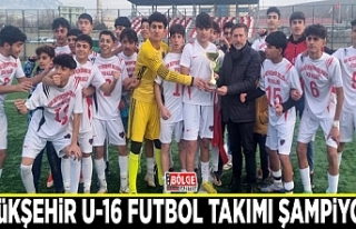 Büyükşehir U-16 Futbol Takımı şampiyon…