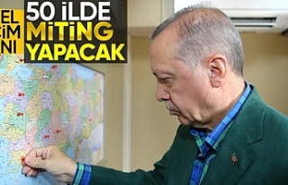 Cumhurbaşkanı Erdoğan sahaya iniyor! 50 ilde miting...