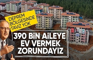 Mehmet Özhaseki: 390 bin depremzede aileye ev vermek...