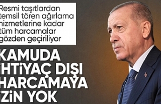 Cumhurbaşkanı Erdoğan'dan kamuda tasarruf...