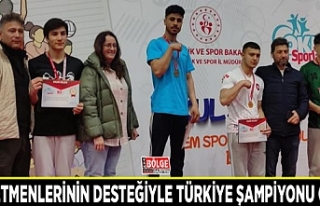 Öğretmenlerinin desteğiyle Türkiye şampiyonu...