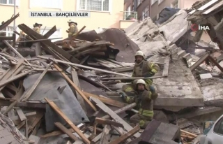 İstanbul'da 7 katlı bina çöktü