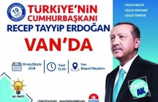 Erdoğan, Salı günü Van'a geliyor
