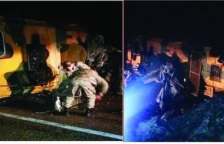 Van'da askeri araç devrildi: 3 asker yaralı 