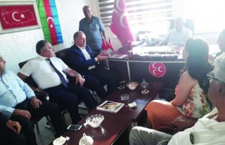 Azerbaycan Heyeti MHP'yi ziyarette bulundu
