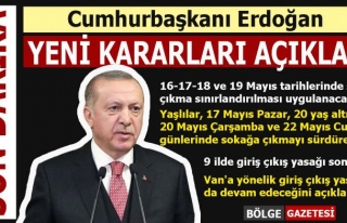 Erdoğan'dan, 4 günlük kısıtlama açıklaması...
