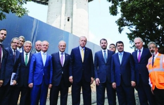 Cumhurbaşkanı Erdoğan, Çamlıca Kulesi'nde incelemelerde...
