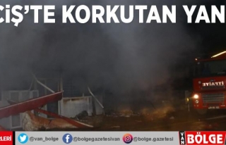 Van Erciş'te korkutan yangın