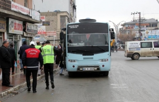 Erciş'teki toplu taşıma araçları denetlendi