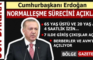 Erdoğan: Normal hayata dönüşü kademe kademe başlatacağız