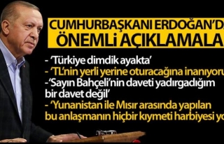 Erdoğan: TL'nin yerli yerine oturacağına inanıyorum!