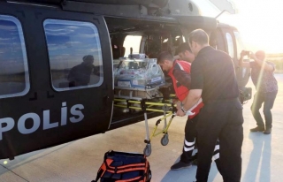 Van Emniyeti, hasta bebek için helikopter kaldırdı