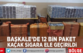 Başkale'de 12 bin paket kaçak sigara ele geçirildi