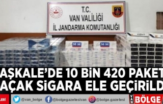 Başkale'de 10 bin 420 paket kaçak sigara ele...