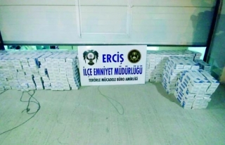 Erciş'te 5 bin paket kaçak sigara ele geçirildi