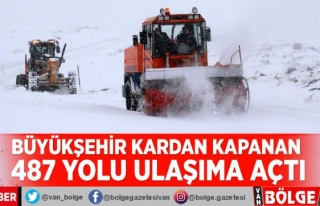 Büyükşehir kardan kapanan 487 yolu ulaşıma açtı