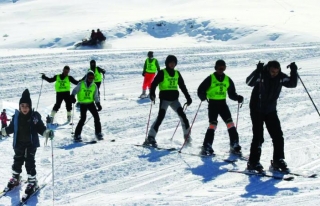 Abalı'da kayak sezonu devam ediyor