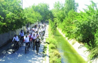 3 bin yıllık Şamran Kanalı'nda pedallar çevrildi...