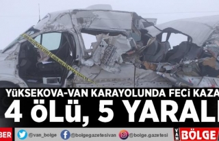 Yüksekova-Van karayolunda feci kaza: 4 ölü, 5 yaralı