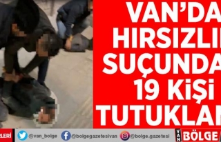 Van'da hırsızlık suçundan 19 kişi tutuklandı