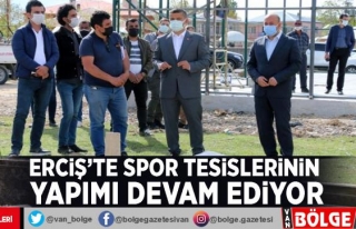 Erciş'te spor tesislerinin yapımı devam ediyor