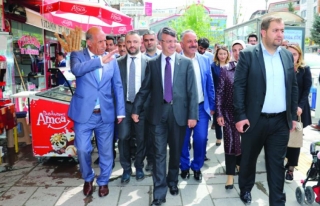Türkmenoğlu ve aday adaylarından esnaf ziyareti...