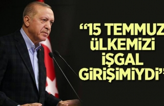 Erdoğan: '15 Temmuz, ülkemizi işgal girişimiydi'