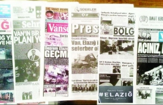 Van'daki yerel gazetelerin Elazığ duyarlılığı...