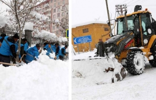 VASKİ, hem personel, hem de araçlarıyla karla mücadele...