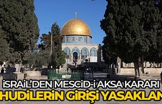 İsrail'de Yahudilerin Mescid-i Aksa'ya girişi Ramazan Bayramı'na kadar yasakladı