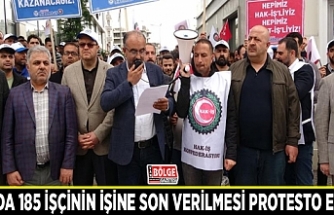 Van'da 185 işçinin işine son verilmesi protesto edildi