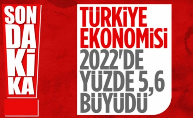 Türkiye 2022 yılında yüzde 5,6 büyüdü